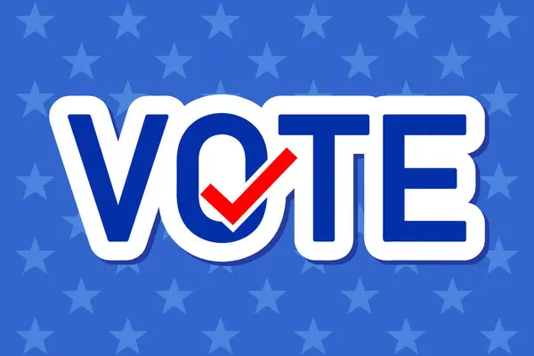 oy kelime seçim simgesi, işaretli harfler, başkanlık kampanyası, vektör kartı