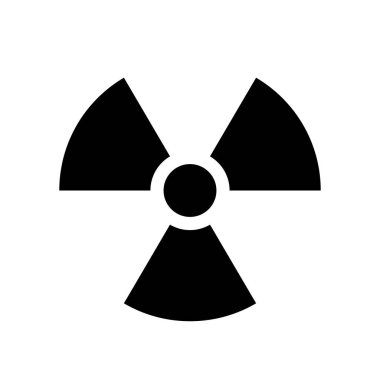 Nükleer siyah işaret, ISO 361 Uluslararası iyonize radyasyon trefoil sembolü, radyoaktif kirlenme basit vektör simgesi