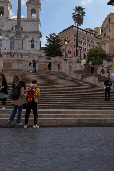 โรม ตาล นยายน 2022 นตอนสเปน ดของข นตอน นความช นระหว Piazza — ภาพถ่ายสต็อก