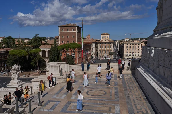 Rom Italien September 2022 Den Vackra Utsikten Över Piazza Venezia — Stockfoto