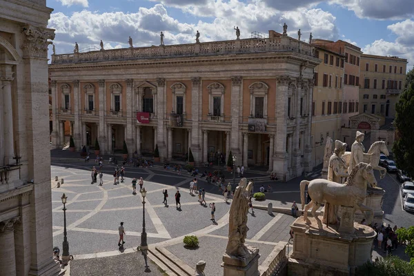 Рим Италия Сентября 2022 Года Капитолийская Площадь Piazza Del Campidoglio — стоковое фото