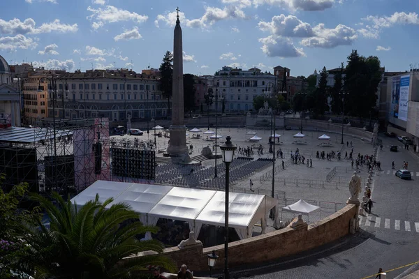 Rome Italie Septembre 2022 Piazza Del Popolo Par Une Journée — Photo