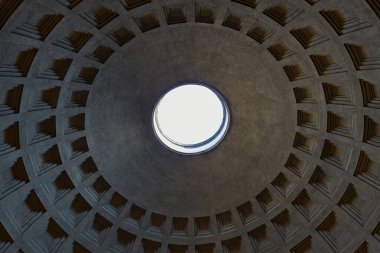 Roma, İtalya - 23 Eylül 2022 - Roma 'da Pantheon' un İçi                               