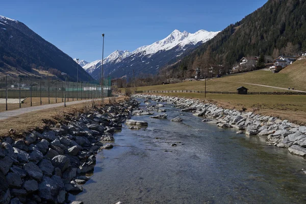 Kampl Austria Marzo 2023 Modificación Del Cauce Del Río Ruetz — Foto de Stock
