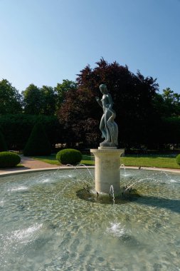 Podebrady, Çek Cumhuriyeti - 12 Haziran 2023 - Kuğu ve park gezintisi ile Leda, spa kasabası Podebrady                               