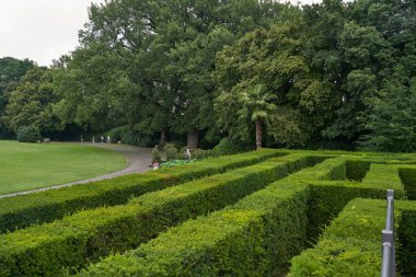 Valeggio sul Mincio, İtalya - 1 Temmuz 2023 - Parco Giardino Sigurta - Maze - Veneto bölgesi                                