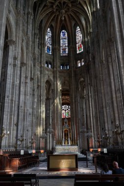 Paris, Fransa - 14 Temmuz 2023 - St. Eustache Kilisesi 1532 ve 1632 yılları arasında inşa edilmiştir..                               