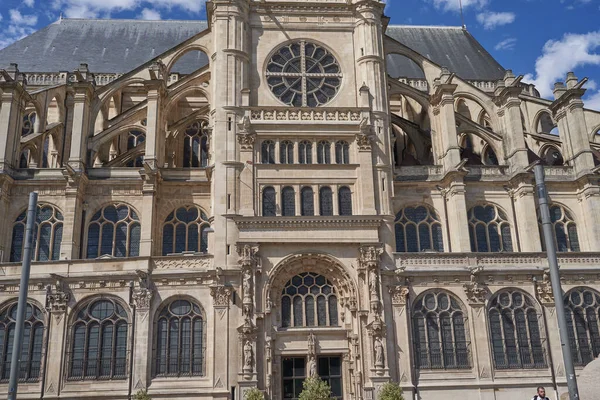 Париж Франция Июля 2023 Года Церковь Святого Евстафа Построена Между — стоковое фото