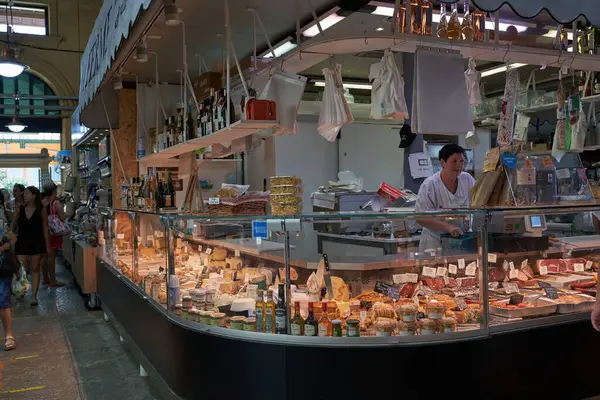 Ментон Франция Августа 2023 Года Традиционная Архитектура Рынков Прекрасный Летний — стоковое фото