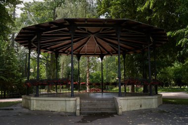 Hradec Kralove, Çek Cumhuriyeti - 22 Temmuz 2023 - Güneşli bir yaz gününde Jirasek Parkı                               