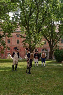 Prag, Çek Cumhuriyeti 17 Haziran 2023 - Invalidovna Barok 'taki askerler 1731-1737' de inşa edildi.                                