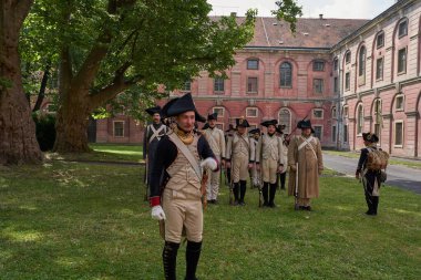 Prag, Çek Cumhuriyeti 17 Haziran 2023 - Invalidovna Barok 'taki askerler 1731-1737' de inşa edildi.                                