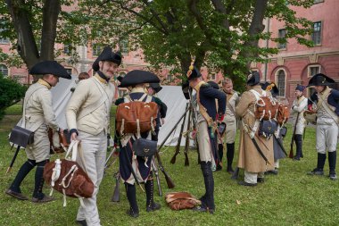 Prag, Çek Cumhuriyeti 17 Haziran 2023 - Invalidovna Barok 'taki askerler 1731-1737' de inşa edildi.                                