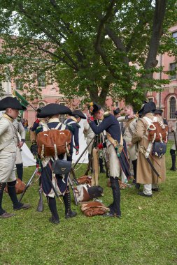 Prag, Çek Cumhuriyeti 17 Haziran 2023 - Invalidovna Barok 'taki askerler 1731-1737' de inşa edildi.                                