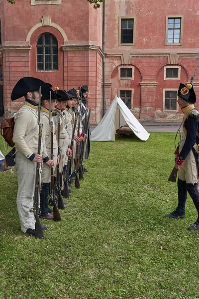 Prag, Çek Cumhuriyeti 17 Haziran 2023 - Invalidovna Barok 'taki askerler 1731-1737' de inşa edildi.                                