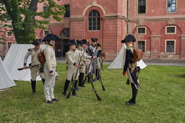 Prag, Çek Cumhuriyeti 17 Haziran 2023 - Invalidovna Barok 'taki askerler 1731-1737' de inşa edildi.                                