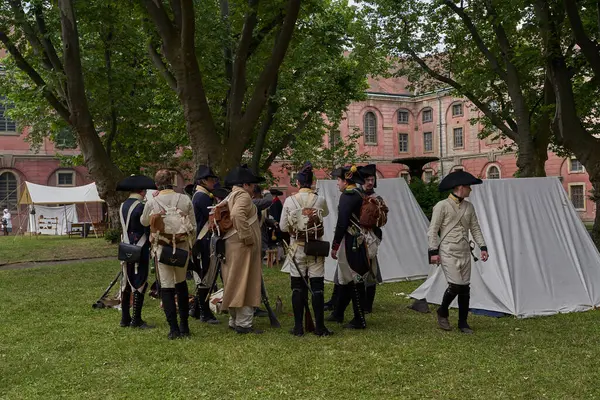Prag, Çek Cumhuriyeti 17 Haziran 2023 - Invalidovna Barok 'taki askerler 1731-1737' de inşa edildi.                                