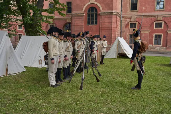 Prag, Çek Cumhuriyeti 17 Haziran 2023 - Invalidovna Barok 'taki askerler 1731-1737' de inşa edildi.                                