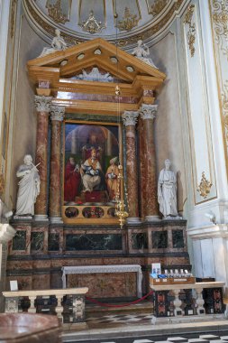 Bergamo, İtalya - 17 Haziran 2024 - Bergamo Katedrali - Cattedrale di Sant 'Alessandro                               