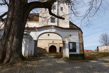 Rozmital kapsül Tremsinem, Çek Cumhuriyeti - 22 Mart 2025 - Rozmital Şatosu, orijinal çamur şatosu, güneşli bir bahar gününde 13. yüzyılın ortalarına dayanır..                               