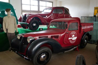 Rozmital modül Tremsinem, Çek Cumhuriyeti - 22 Mart 2025 - Bölgesel Müze - tarihi Aero arabalarının özel koleksiyonu                               