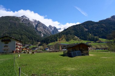 Neustift im Stubaital, Avusturya - 19 Nisan 2025 - Stubai Vadisi - Paskalya Zamanı Stubaital                               