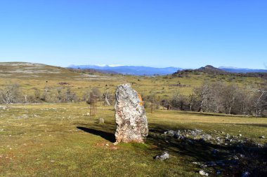 Orduna ve Amurrio 'daki Babio Dağı' nın Kelt tepesi. Demir Çağı. Bask Ülkesi. İspanya
