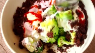 Kasede sebze salatası, Stüdyo Chiangmai Tayland 'da kapanış.