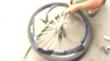 Bulanık bisiklet lastiği, Chiangmai Tayland açıklarında..