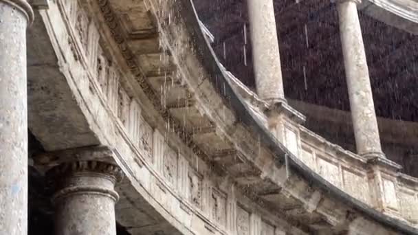 Альгамбра Дождливый День Андалусии — стоковое видео