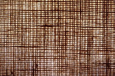 Texture Coarse linen fabric, close-up.