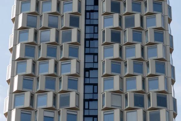 Fachada Edifício Moderno Edifício Alto Vidro — Fotografia de Stock