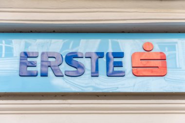 Viyana 'daki Erste Bankası tabelası; Avusturya, Viyana, 29 Ocak 2924, 