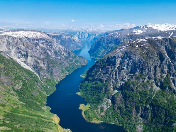 Landschaftsfotos Von Fluss Oder Fjord Und Bergen Norwegen — Stockfoto