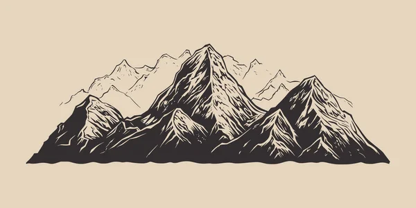 Set Grabado Retro Vintage Estilo Montaña Puede Utilizar Para Logotipo — Archivo Imágenes Vectoriales