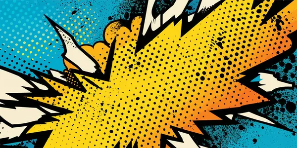 老式复古漫画爆炸爆炸碰撞爆炸轰鸣封面设计与光点 可用于装饰或图形 图形艺术 病媒图解 — 图库矢量图片