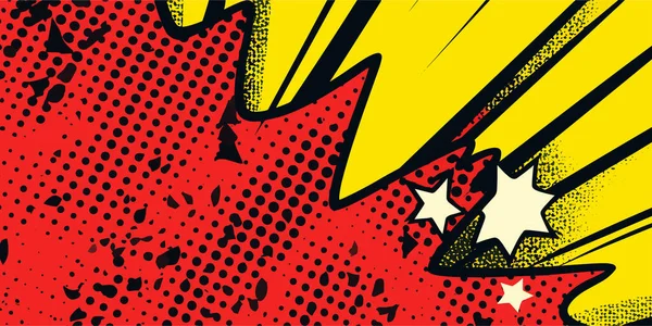 复古单色漫画热潮爆炸碰撞爆炸轰鸣封面设计与光点 可用于装饰或图形 图形艺术 — 图库矢量图片