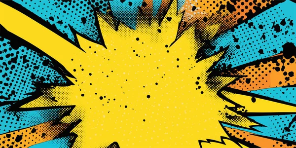 老式复古漫画爆炸爆炸碰撞爆炸轰鸣封面设计与光点 可用于装饰或图形 图形艺术 说明1 — 图库矢量图片