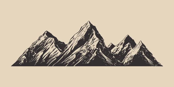 Set Von Vintage Retro Gravur Style Mountain Kann Für Logo — Stockvektor