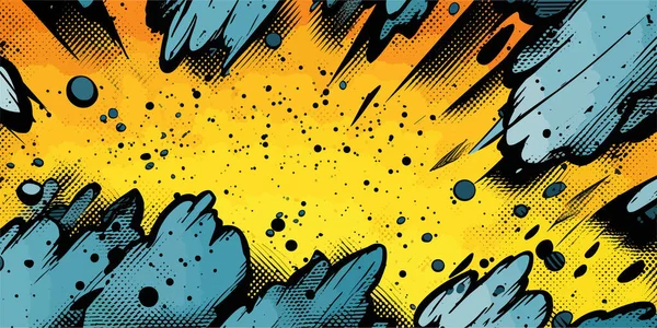 Vintage Retro Cómics Boom Explosión Crash Bang Portada Libro Diseño — Vector de stock