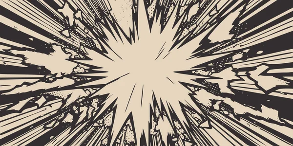 Vintage Retro Fumetti Boom Esplosione Crash Bang Copertina Disegno Libro — Vettoriale Stock