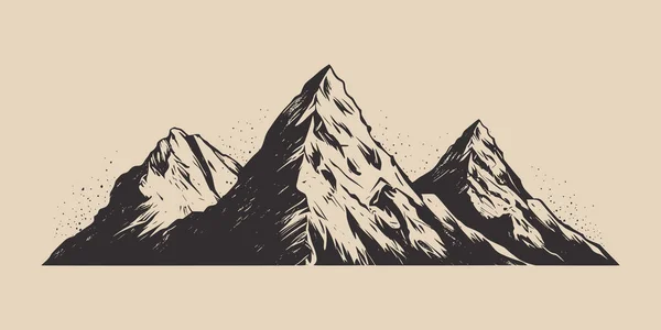 Set Grabado Retro Vintage Estilo Montaña Puede Utilizar Para Logotipo — Vector de stock