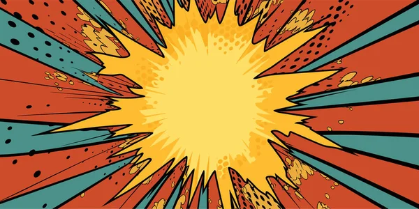 一套复古漫画连环画涵盖了太阳暴晒爆炸的热潮 可用于平面设计或图解 图形风格 — 图库矢量图片