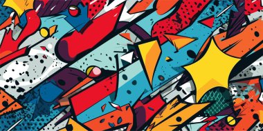 Vintage retro çizgi romanlar patlama patlama patlama patlama patlama kitap kapağı tasarımı ışık ve noktalarla. Dekorasyon ya da grafik için kullanılabilir. Grafik Sanatı. Vektör