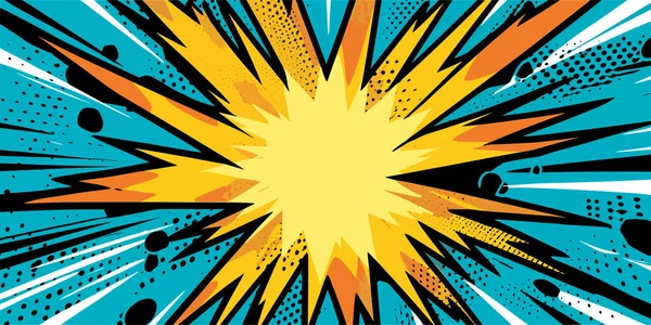 老式复古漫画爆炸爆炸碰撞爆炸轰鸣封面设计与光点 可用于装饰或图形 图形艺术 图库插图
