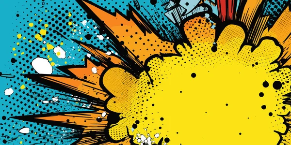 Vintage Retro Comics Boom Explosion Crash Bang Buchcover Design Mit Stockillustration
