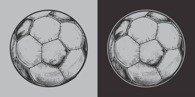 Eskimiş el çizimi robot resim tarzı futbol sahası. Spor oyunu ekipmanı sembolü grafik ögesi.