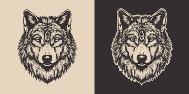 Eski model oymacılık stili ahşap kabartma taslak kafa resmi vahşi hayvan resmi çizimi