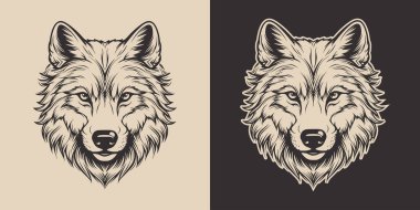 Eski model oymacılık stili ahşap kabartma taslak kafa resmi vahşi hayvan resmi çizimi