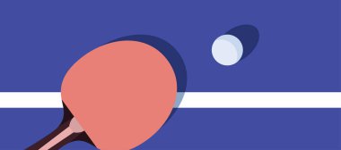 Ping pong oynamak için raket ve top